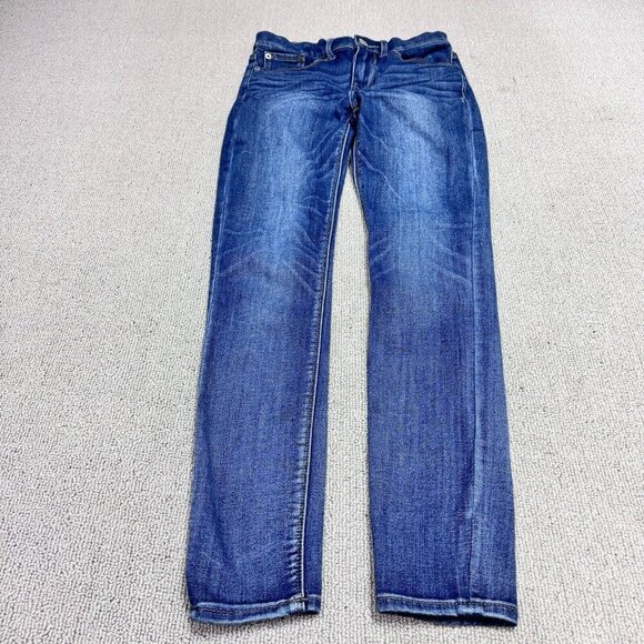 Express Jeans Legging Mid Rise Blue Pockets Women’s Size 00 - Picture 5 of 12